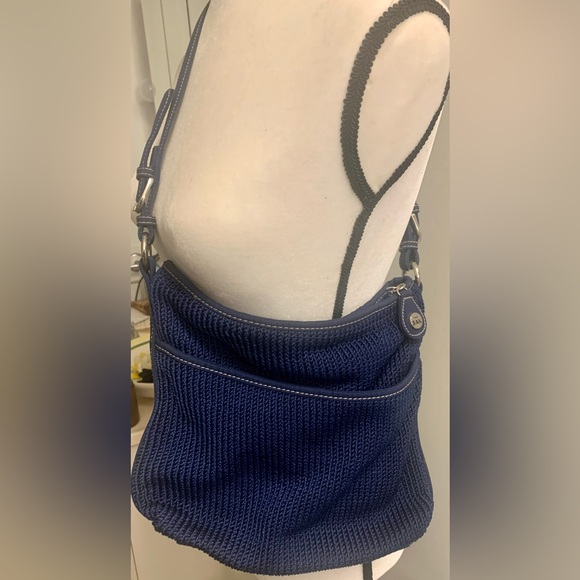 THE SAK Crochet Blue Shoulder Bag - Picture 5 of 5